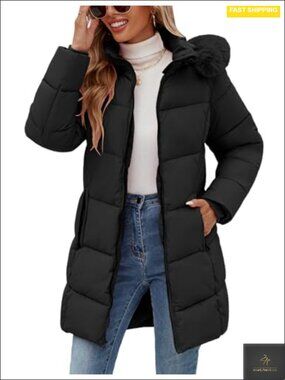 Women's Winter Puffer Parka Thicken Warm Hooded Down Jacket Coat